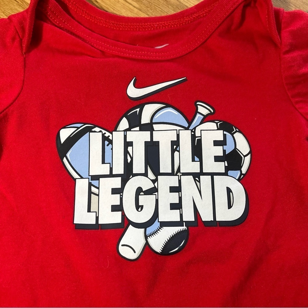 Nike Red 'Little Legend' Baby Onesie - Picture 2 of 5